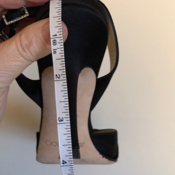 Jimmy Choo Bedazzled black satin heels crystal embellishments - Picture 10 of 16